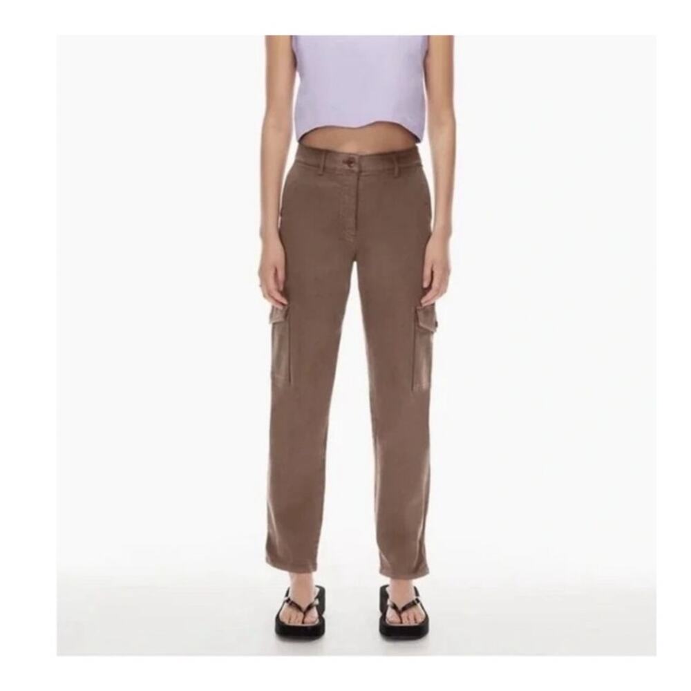 Aritzia Wilfred Free Modern Cargo Pants Taupe size 6 - Picture 2 of 15